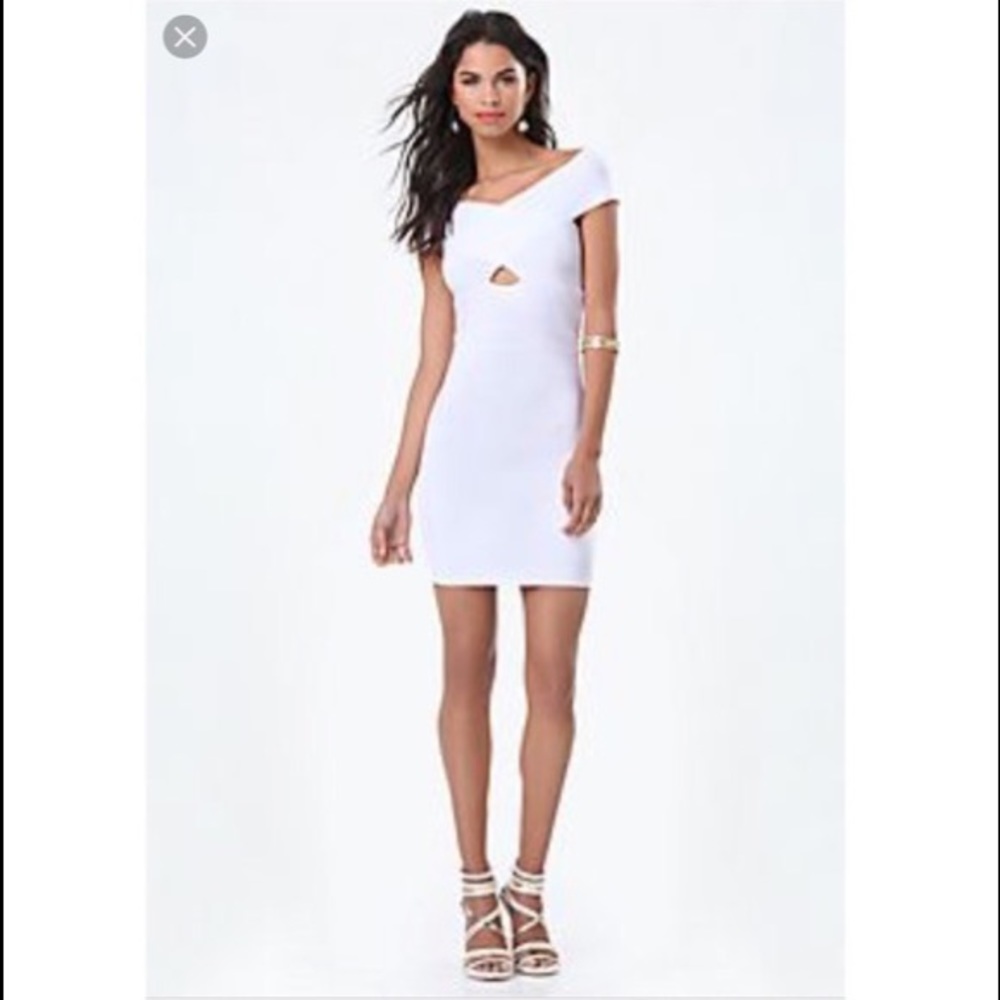Bebe white bandage dress